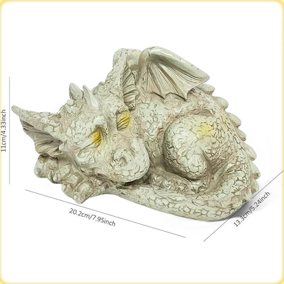 Does Not Apply Other - Sleeping Dragon Garden Outdoor Statue Adorable Mythical Creature Baby Sleeping